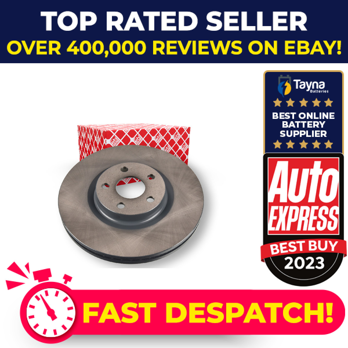 2x Brake Discs Pair Vented fits FORD GALAXY 2.0 Front 2017 on 316mm Set 2036566