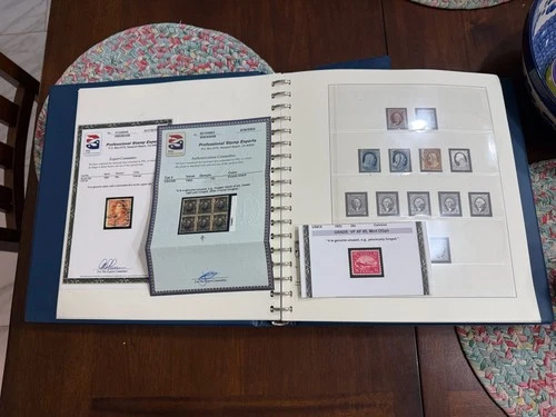 US STAMP COLLECTION ALBUM ALL PICTURED SCOTT#1 CLASSICS CERTIFICATES HCV+
