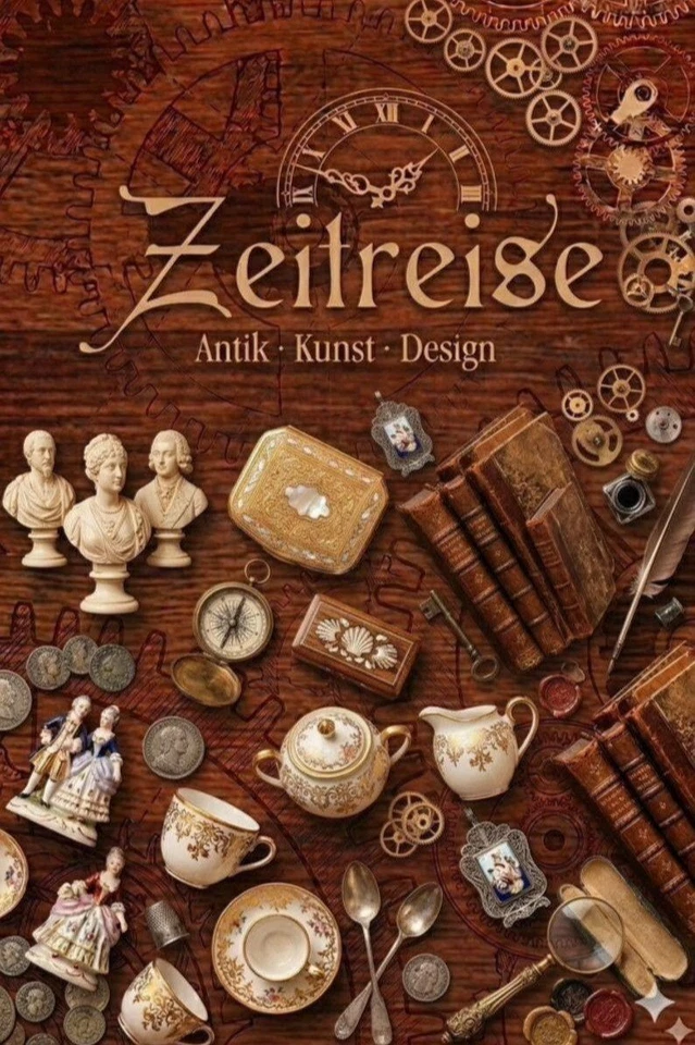 Antikes-Kunst-Markenporzellan Design-Schmuck  -  Ein bunter Mix
