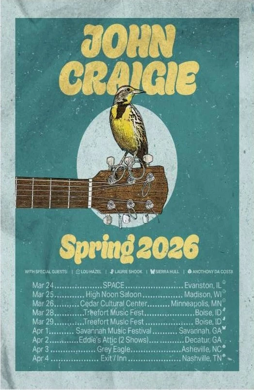 Poster John Craigie Spring 2026 Tour