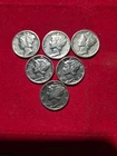 Lot of 6 Nice P Mercury Dimes. 1940-45.  90%. Free Shipping. #p2k