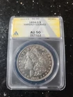 1894 O Morgan Dollar AU 50 Details ANACS Silver $1 Coin