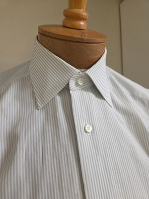 Ermenegildo ZEGNA Men s Dress Shirt 42/16.5  100% Cotton Striped