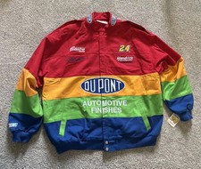 Vintage 90s Jeff Gordon Dupont Rainbow Nascar Jacket Sz XXL Chase Authentic, New