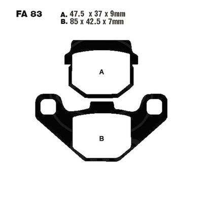 Bremsbeläge Hinterrad für CPI Crab 50 Baujahr 2003-2006 Bremsklotz von EBC - Neu