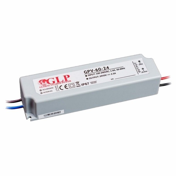 "Led Trafo - Netzteil - 60W - 2,5A - 24V -Wasserfest- GLP \"GPV-60-24\" IP67"-image