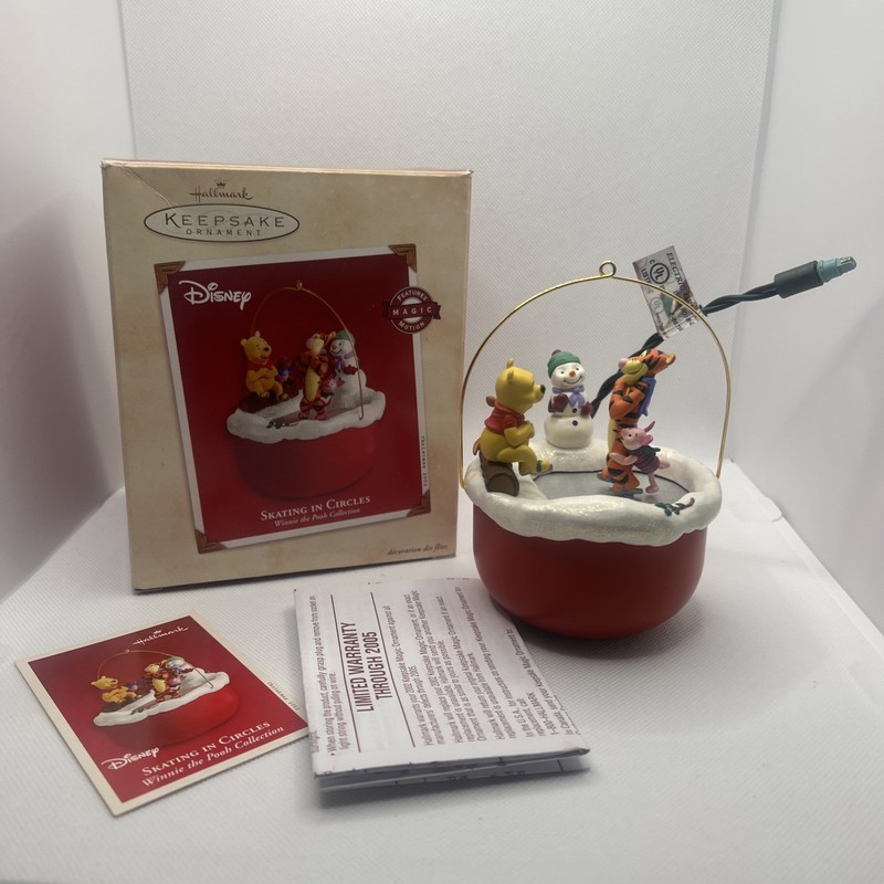Skating In Circles Winnie the Pooh Collection 2002 Hallmark Ornament Never Displ