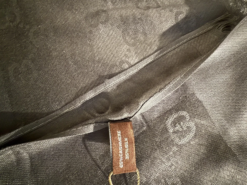 Gucci/GG Unisex Bufanda de Cachemira Auténtica Bufanda - Sin Manchas - Sin Desgarro Usado Foto 3 de 4