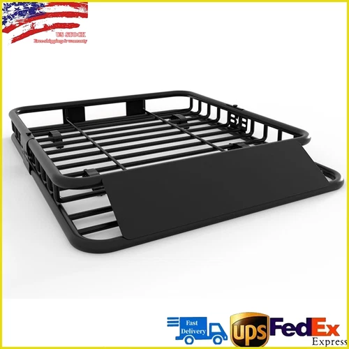46/51/64/84" Roof Rack Cargo Basket Rooftop Carrier Universal Car Luggage Holder