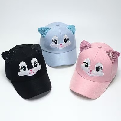 Süße Kinder Katzenohr Baseball Cap - Sonnenschutz & Atmungsaktiv für Frühling/Sommer