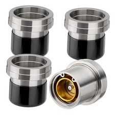 Pack 2.1" Trailer Wheel Bearing Protectors, Chromed 2.441 inch-4 Pack 4