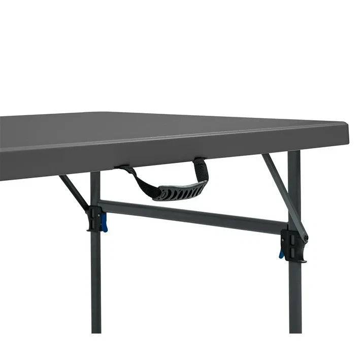 8ft Folding Plastic Table Black Heavy Duty Indoor/Outdoor UV & Scratch Resistant - Image 4 of 4