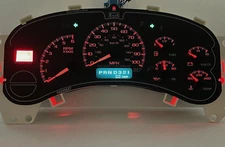 00-02 Silverado Speedometer Instrument Gauge Cluster Red LEDs