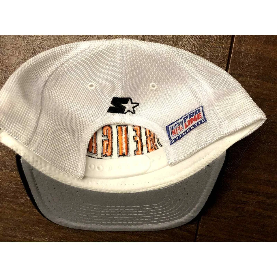 RARE VTG 1990s Cincinnati Bengals NFL Starter Snapback Hat - White/Black/Orange - Image 2 of 4
