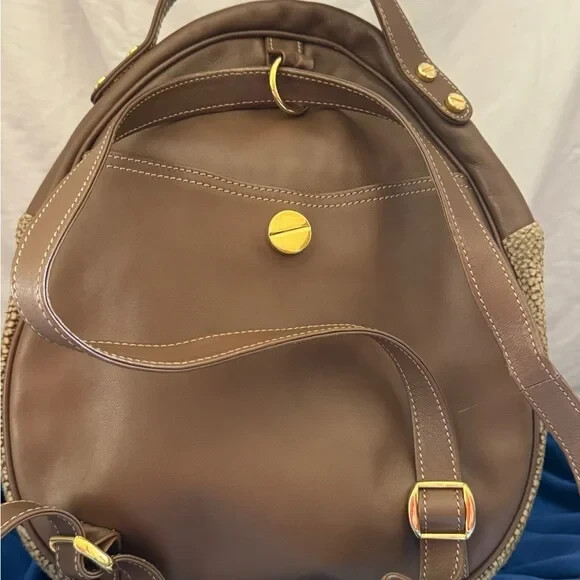 Borbonese smallish backpack with adjustable leath… - image 2