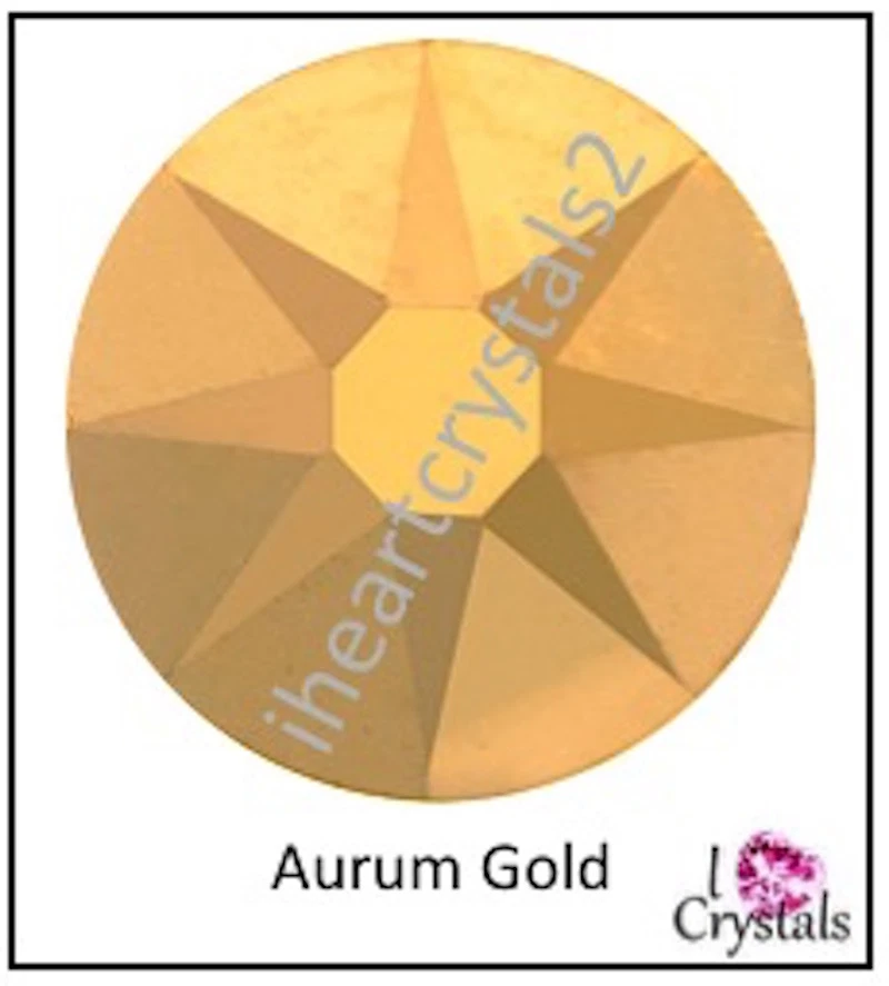 AURUM GOLD 5ss 1.8mm IHC Austria 2058 Cristal Sólido Estrás Plano 1440 Foto 2 de 4