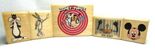 Vintage Stampede Rubber Stamps Looney Tunes Sylvester Bugs Daffy Mickey 1990's