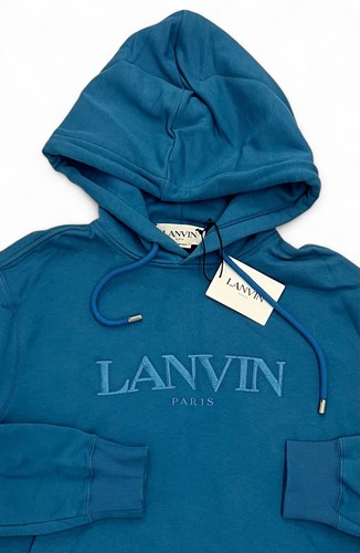 $920 Lanvin Blue Cotton Hoodie Size Medium, Made in Italy - Bild 2 von 5