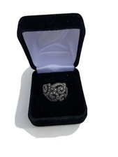 Sterling Silver Marcasite Ring Size 6.25