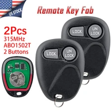 2 Replacement for 1996-2000 Chevy Silverado Suburban Keyless Remote Key Fob 2Btn