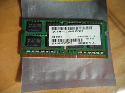 SAMSUNG TOSHIBA LAPTOP MEMORY RAM 4GB 1600MHZ 1Rx8 PC3-12800S SO