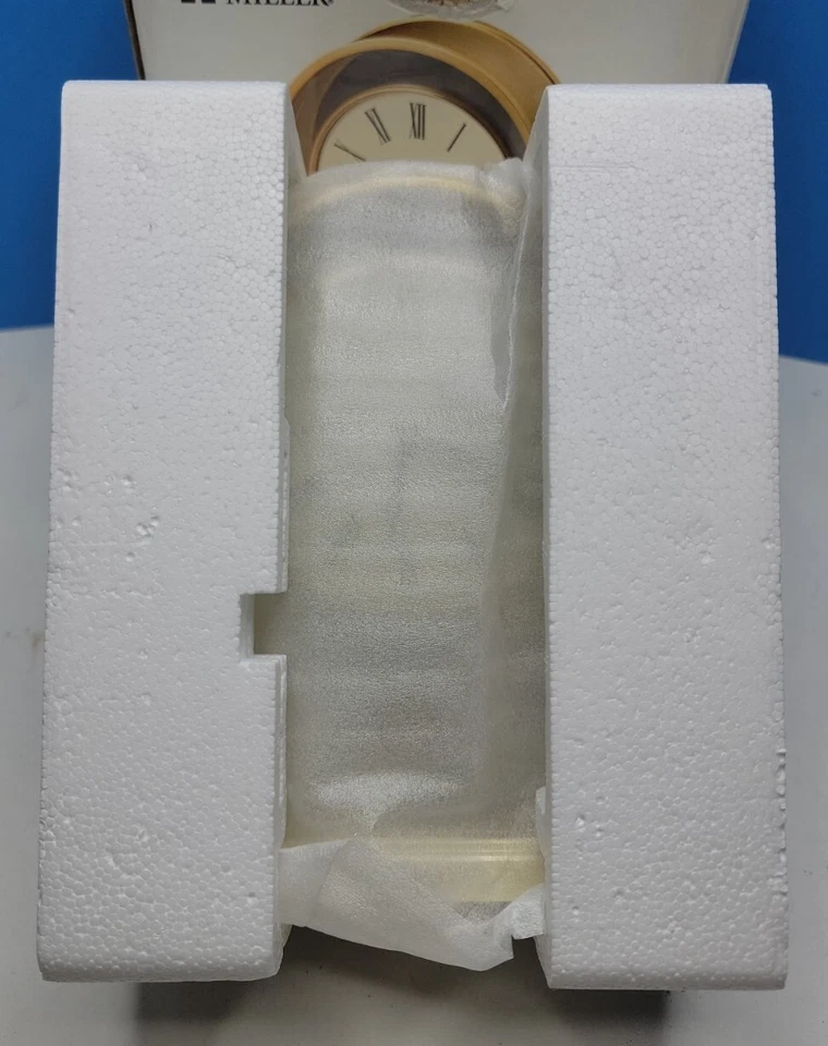 Vintage Howard Miller Reminisce Table Clock Brass #613-118 Quartz - New. - Image 4 of 4