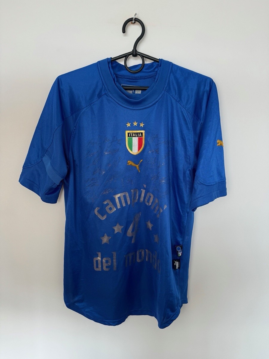ITALY NATIONAL TEAM 2004/2006 HOME FOOTBALL SHIRT SIGNED PUMA