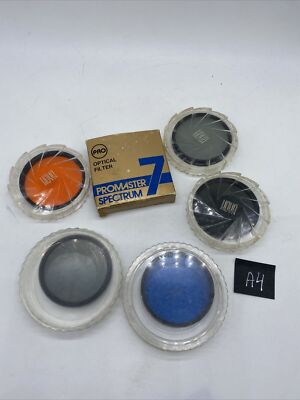Lot Of 6 Filters PROMASTER SPECTRUM 7,HOYA 55,Vivitar 55 PLEASE SEE PICTURES