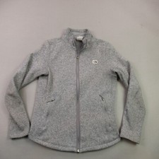 North Face Jacket Womens Medium Full Zip Long Sleeve Outdoors Gray