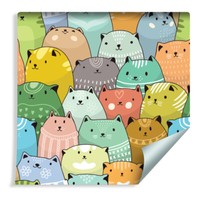 10M Vlies Tapete Rolle Kinderzimmer Bunte Katzen Natur Xxl 352