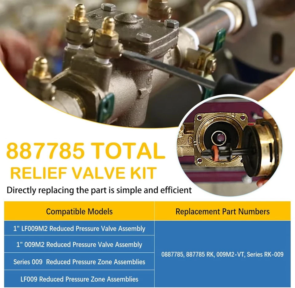 0887785 RK 009M2-VT 1" Total Relief Valve Repair Kit for 1" LF009M2,009M2 - Image 2 of 4