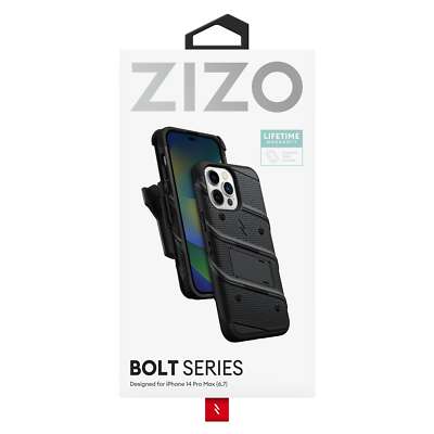 ZIZO BOLT BUNDLE IPHONE 14 PRO MAX (6.7) CASE WITH TEMPERED GLASS BLACK