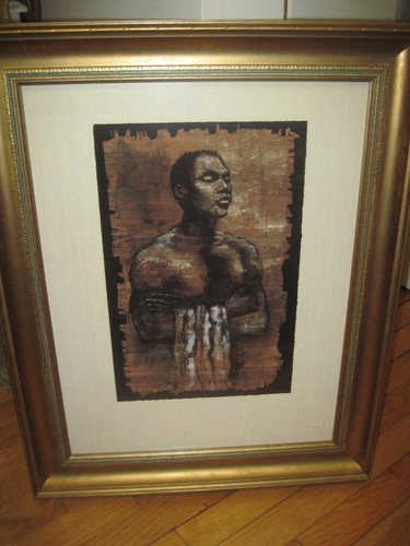 MONICA STEWART Black Art "Soulmates" Picture Black Couple Framed Prints 21x23 - Picture 2 of 5