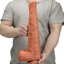 15.1"King-Size-Realistic-Penis-Dildo-Large-Wide-Thick-Dong-Giant-Cock-Sex-Toys