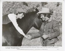"THE ELECTRIC HORSEMAN"-ORIGINAL PHOTO-ROBERT REDFORD-JANE FONDA-SHAKING HANDS