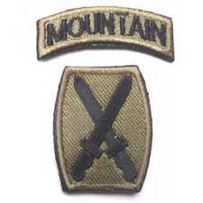 PARCHE bordado gancho y bucle 10th Mountain division ejército de ee. uu.