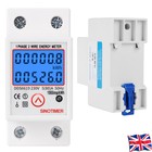 Digital LCD Kwh Wattmeter Power Consumption Energy Meter Electric Din Rail UK