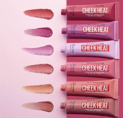 Maybelline Cheek Heat Sheer Gel-Cream Blush #25 FUCHSIA SPARK - Picture 5 of 12