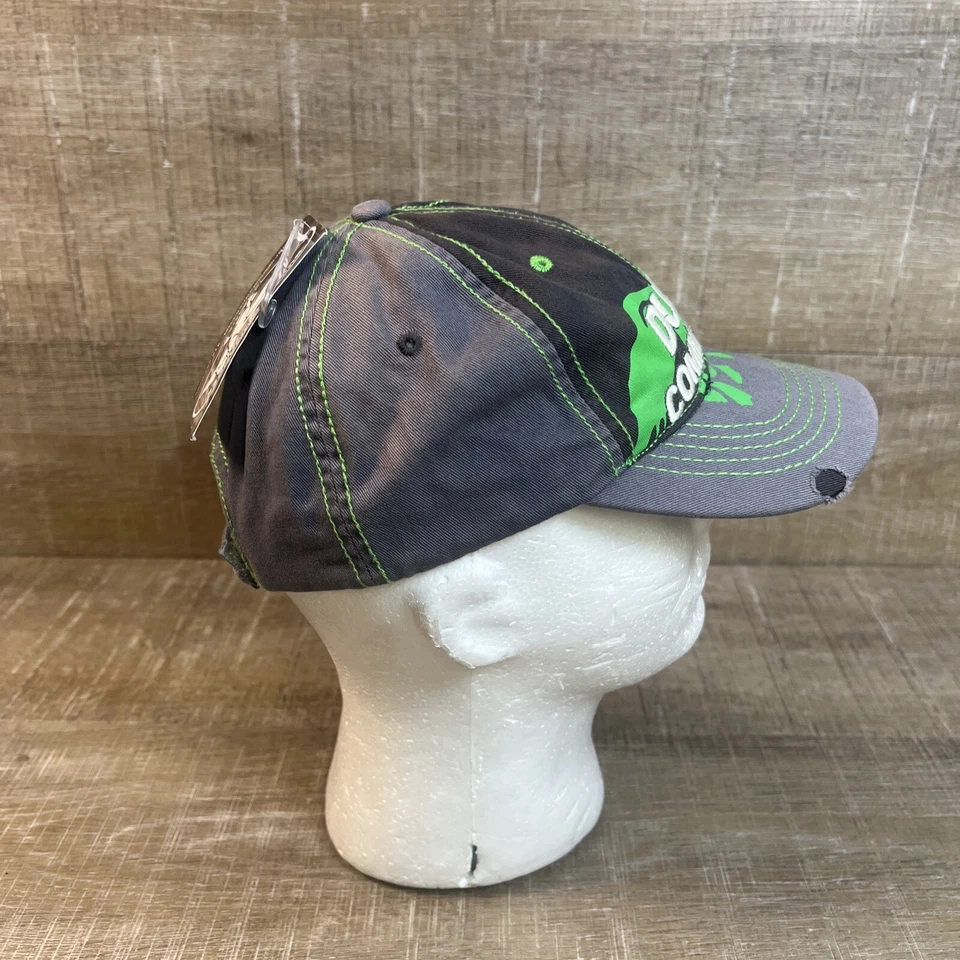 NWT Duck Commander YOUTH Distressed Charcoal Lime Adjustable Hat Cap Dynasty - Image 4 of 4