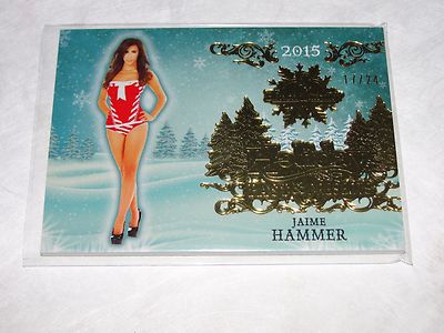 2015 Benchwarmer JAIME HAMMER Holiday #58 Gold Foil Variant/24 PLAYBOY Penthouse