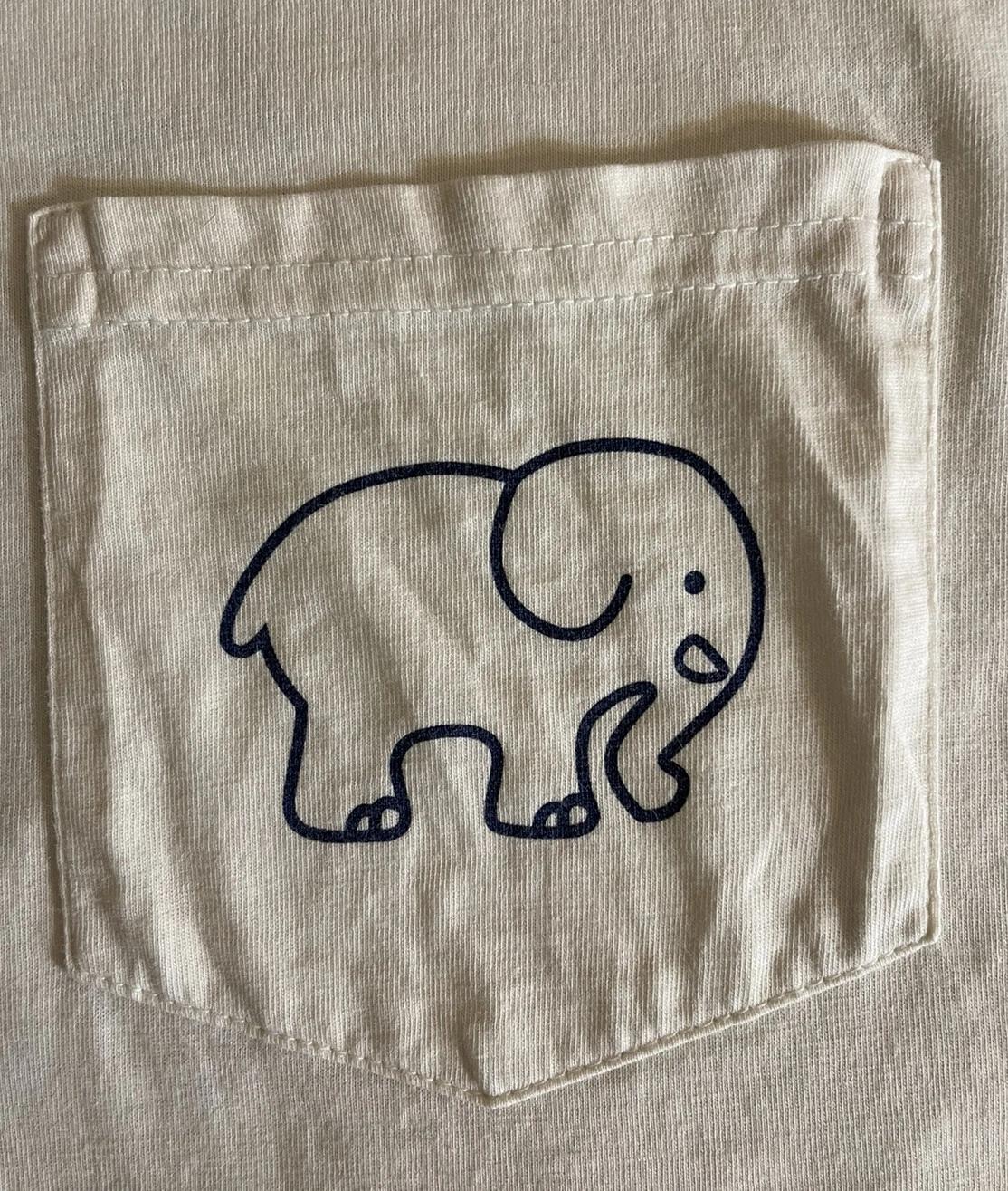 OFF WHITE Felpa con cappuccio Ivory Ella Taglia M Stampa elefante colore avorio crema design blu