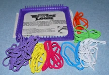 Made by Me EASY STEPS PURPLE Weaving Loom w 50 loops Instructions & loom