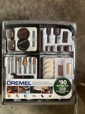 NEW 90 Value Sealed Dremel 108 Piece Accessory Kit  Storage Case 708-01