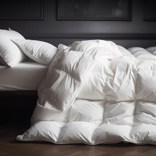 Luxury Goose Down Comforter King Size, All Season Fluffy Duvet Insert
