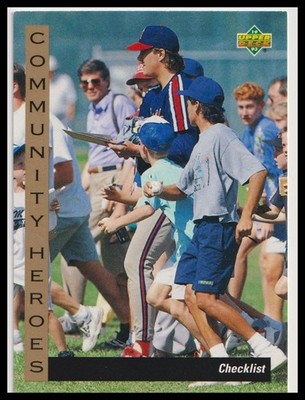1993 Upper Deck #30 Community Heroes Checklist