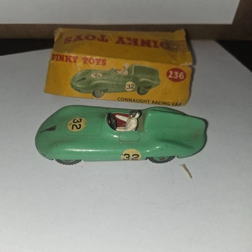 VINTAGE DINKY TOYS 236 CONNAUGHT RACING CAR IN ORIGINAL BOX 1956-59