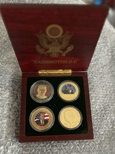 4 TRUMP CHALLENGE COIN GOLD ENAMEL PRESIDENT ...