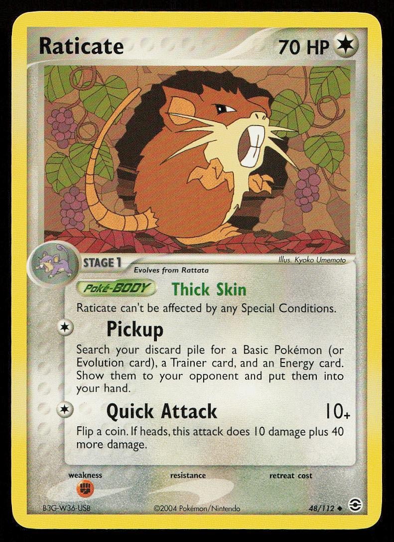 Raticate 48/112 Uncommon FireRed & LeafGreen Pokemon Near Mint
