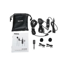 BY-M1DM Dual Omni-directional Lavalier Microphone For Android Smartphone A