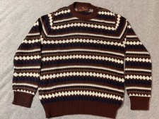 Vintage 1980s-70s Acrylic Etinne Aigner Sweater Crewman's Burgundy Women's L USA